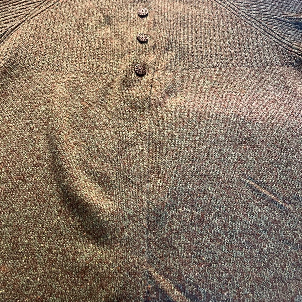 Woolrich ramie and wool moss green Cardigan Sweater - Picture 5 of 5
